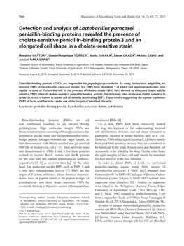 Detection and Analysis of Lactobacillus Paracasei