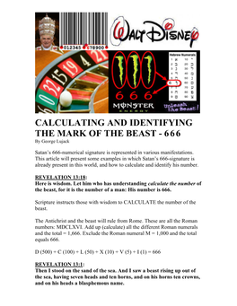 13. Calculating and Identifying the Mark of the Beast