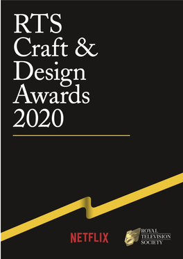RTS Craft & Design Awards 2020 #Rtsawards 1
