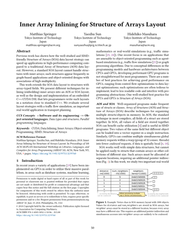 Inner Array Inlining for Structure of Arrays Layout