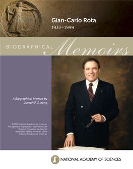 Gian-Carlo Rota 1932–1999