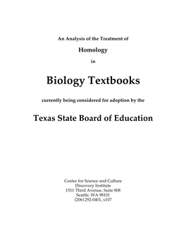 Biology Textbooks