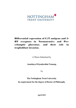 Effect of 5-Ht on Cell Behaviour