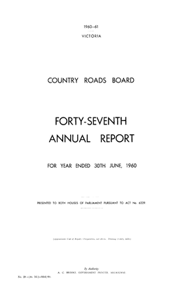 Forty-Seventh Annual Report