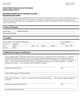 National Register Forms Template