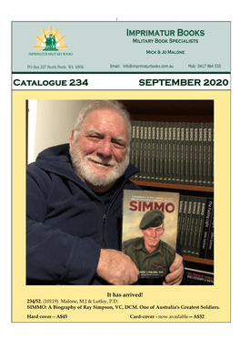 Catalogue 234 SEPTEMBER 2020