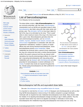 List of Benzodiazepines - Wikipedia, the Free Encyclopedia