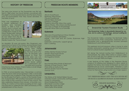 History of Freedom Freedom Route Members