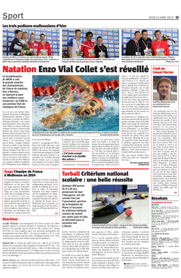 Natation Enzo Vial Collet S'est Réveillé