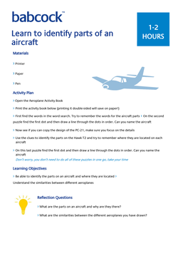 Learn to Identify Parts of an Aircraft