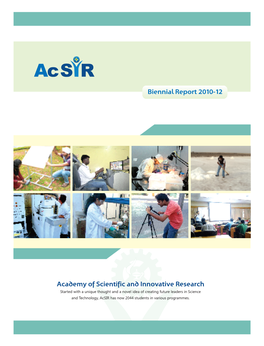 Acsir Biennial Report 2010-12