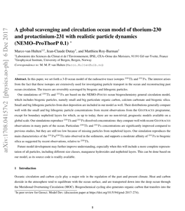 Arxiv:1708.04157V2 [Physics.Ao-Ph] 6 Dec 2017 Tation of All Particles, Including Different Size Classes, Manganese Hydroxides and Nepheloid Layers