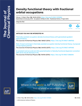 Density Functional Theory with Fractional Orbital Occupations