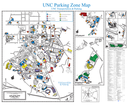 UNC Parking Zone Map UNC Transportation & Parking