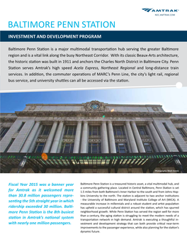 Baltimore Penn Station Investment and Development Program