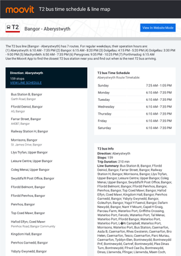 T2 Bus Time Schedule & Line Route