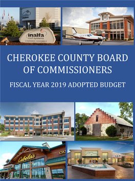 Cherokee County Board of Commissioners Fiscal Year 2019 Adopted Budget