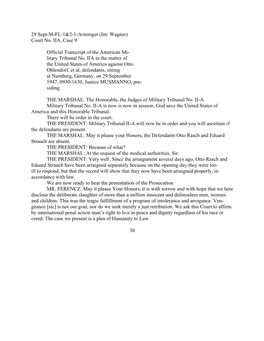 Court No. IIA, Case 9 Official Transcript of the American Mi