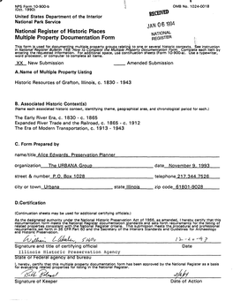 National Register of Historic Places NATIONAL Multiple Property Documentation Form REGISTER