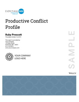 Productive Conflict Profile