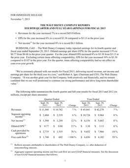 Earnings Report