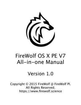 Firewolf OS X PE V7 All-In-One Manual