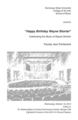 Faculty Jazz Parliament Celebrating the Music of Wayne Shorter, 