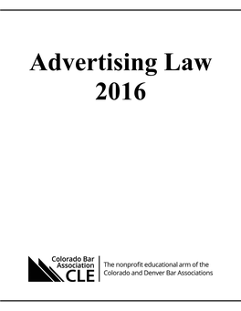 Advertising Law 2016