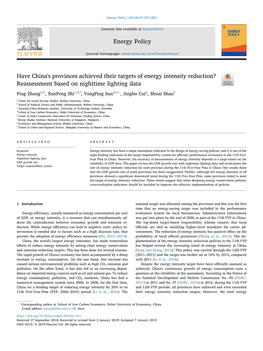 Have China's Provinces Achieved Their Targets of Energy Intensity Reduction?