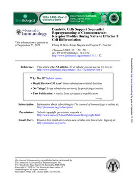 Cell Differentiation Receptor Profiles During Naive to Effector T