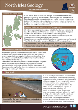 North Isles Geology SHETLAND HERITAGE TRAILS