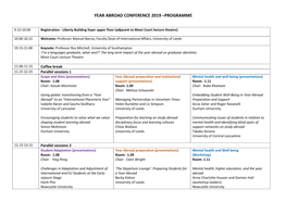 Year Abroad Conference 2019 –Programme