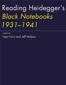 Reading Heidegger's <I>Black Notebooks 1931--1941