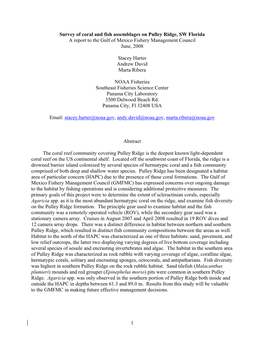 Year Two of a Pre-Closure Evaluation of Habitat and Fish Assemblages In