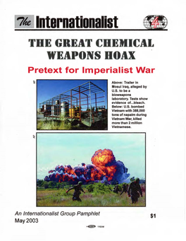 The Great Chemical Weapons Hoax