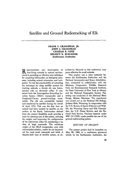 Satellite and Ground Radiotracking of Elk