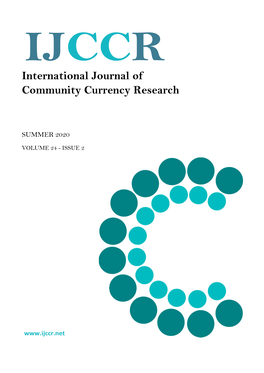 IJCCR International Journal of Community Currency Research