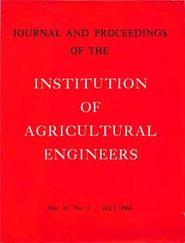 Institution Agricultural Engineers