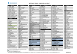 Broadstripe Channel Lineup