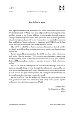 Publisher's Note