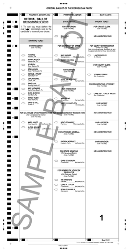 Official Ballot of the Republican Party