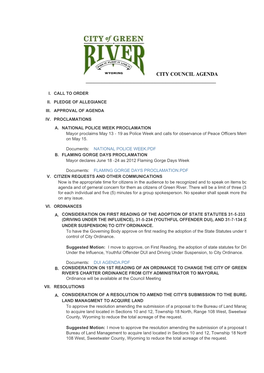 City Council Agenda ______