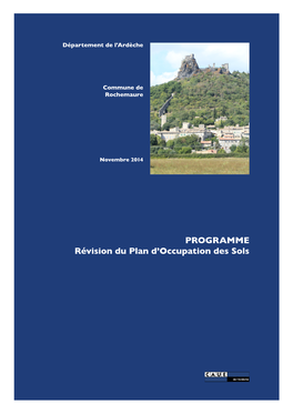 PROGRAMME Révision Du Plan D'occupation Des Sols