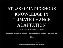 Atlas of Indigenous Knowledge in Climate Change