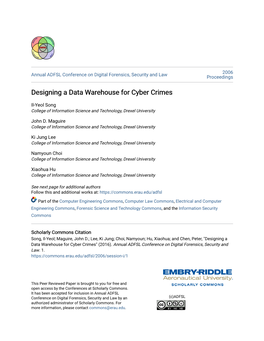 Designing a Data Warehouse for Cyber Crimes