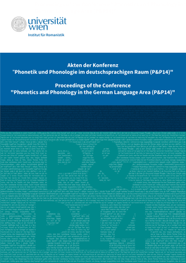 Phonetics and Phonology in the German Language Area (P&P14)