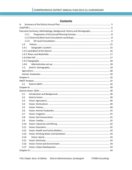 Comprehensive District Annual Plan 2013-14, Sundargarh