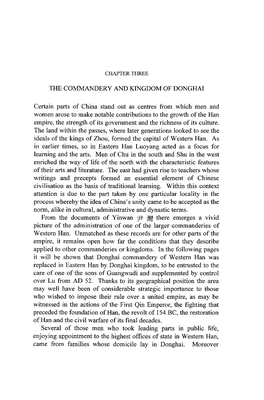 THE COMMANDERY and KINGDOM of DONGHAI Certain Parts Of