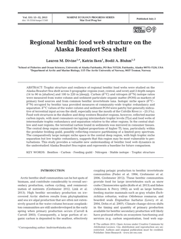 Regional Benthic Food Web Structure on the Alaska Beaufort Sea Shelf