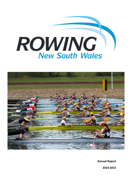 Annual Report 2014-2015 Page 3 ROWING NSW INC